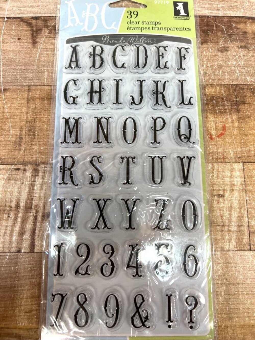 Brenda Walton Inkadinkado Stamps Alphabet & Numbers 39-Piece Maison Ornate 97719